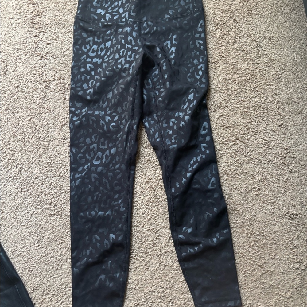 Black Leopard Print Leggings